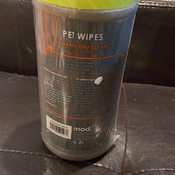 NWT mod Pet Wipes Orange Blossom Hypoallergenic, Paraben Free, Alcohol Free - Picture 5 of 7